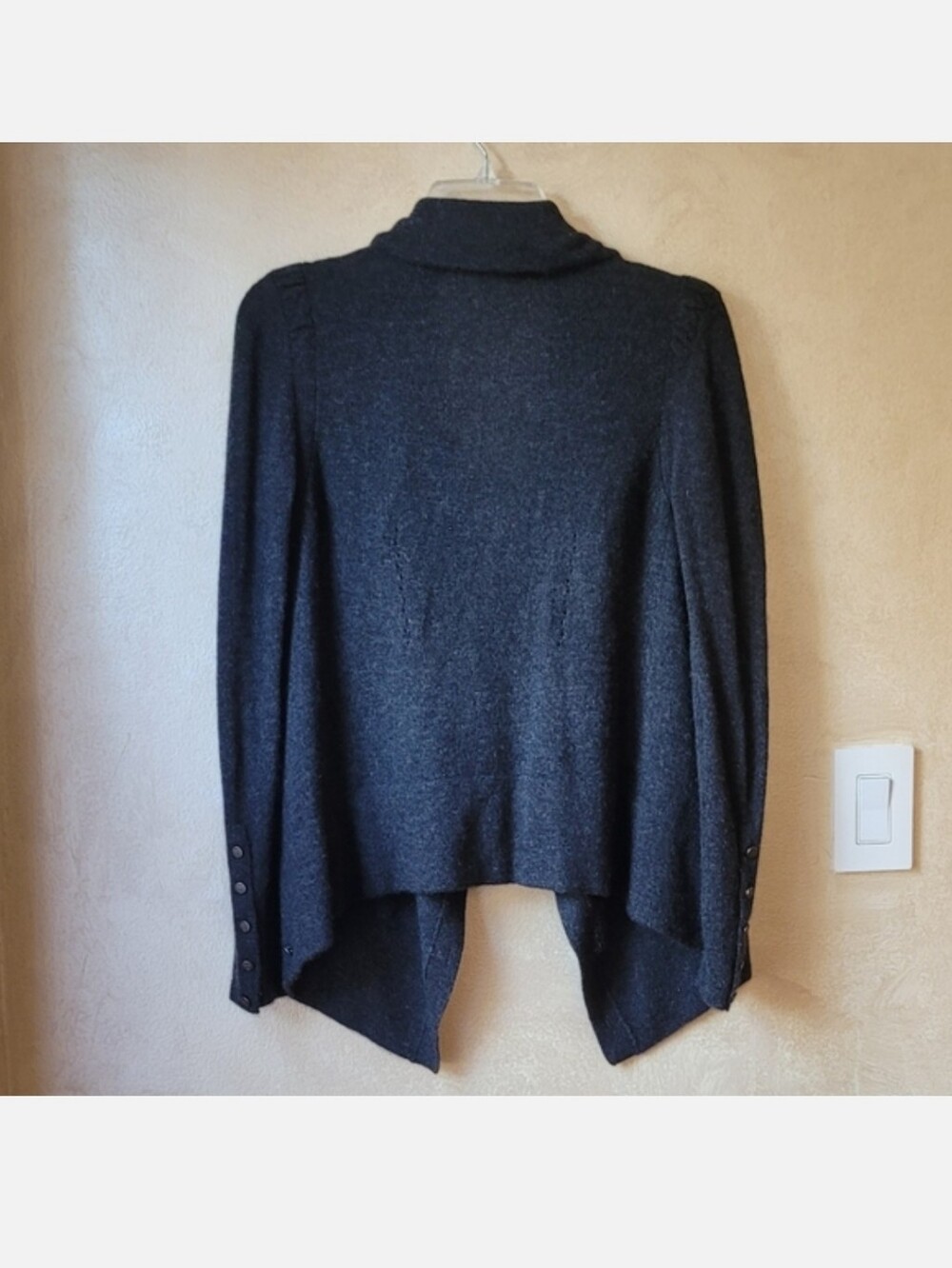 SKULL CASHMERE CLOVE DRAPE CASHMERE CARDIGAN - Picture 4 of 7